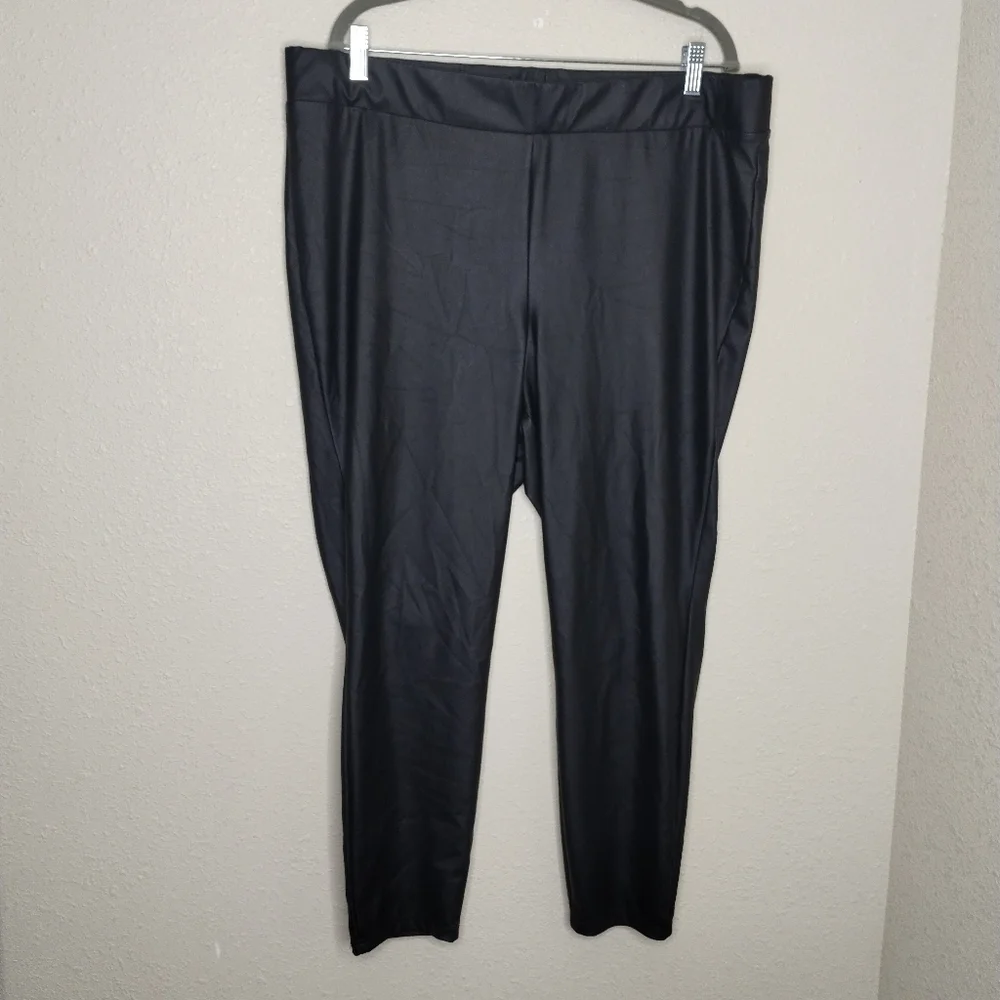 Torrid Black Faux Leather Leggings Women's Plus Size 3X